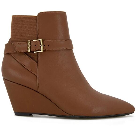 Kenneth Cole Reaction Womens Emmie Brown Wedge Boots 5 Medium - Picture 2 of 3